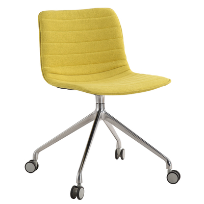 Fashion Cool Chairs For Living Room , Upholstered Dining Chairs With Stainless Steel Swivel Leg