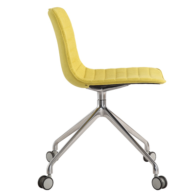 Fashion Cool Chairs For Living Room , Upholstered Dining Chairs With Stainless Steel Swivel Leg