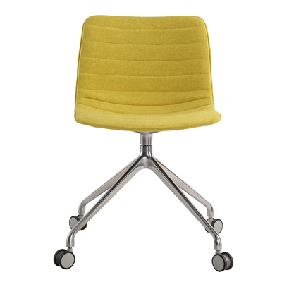 Fashion Cool Chairs For Living Room , Upholstered Dining Chairs With Stainless Steel Swivel Leg