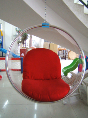 Modern Leisure Swing Bubble Chair Transparent Acrylic Ball Shell PU Cushion